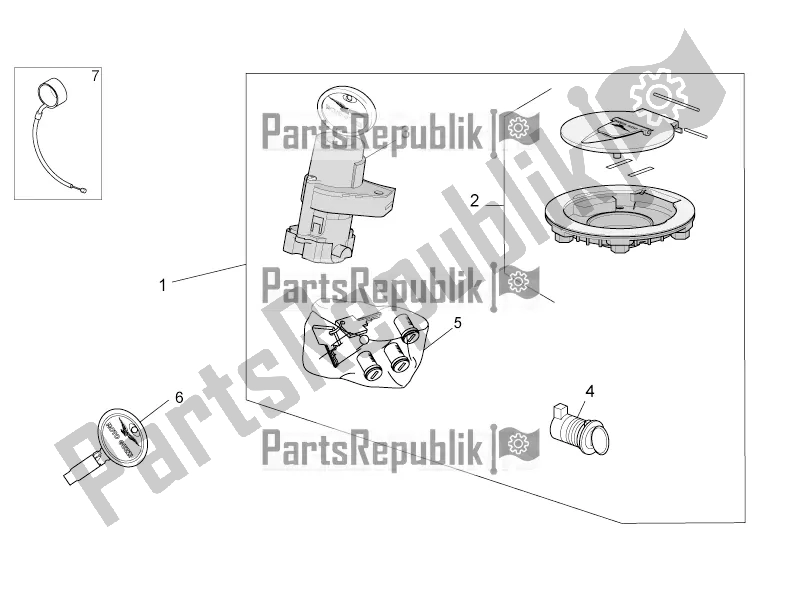 Tutte le parti per il Kit Di Blocco Hardware del Moto-Guzzi Norge 1200 IE 8V 2017