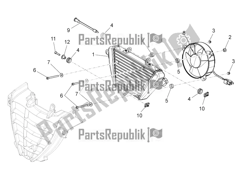 Tutte le parti per il Radiatore Olio del Moto-Guzzi Norge 1200 IE 8V 2017