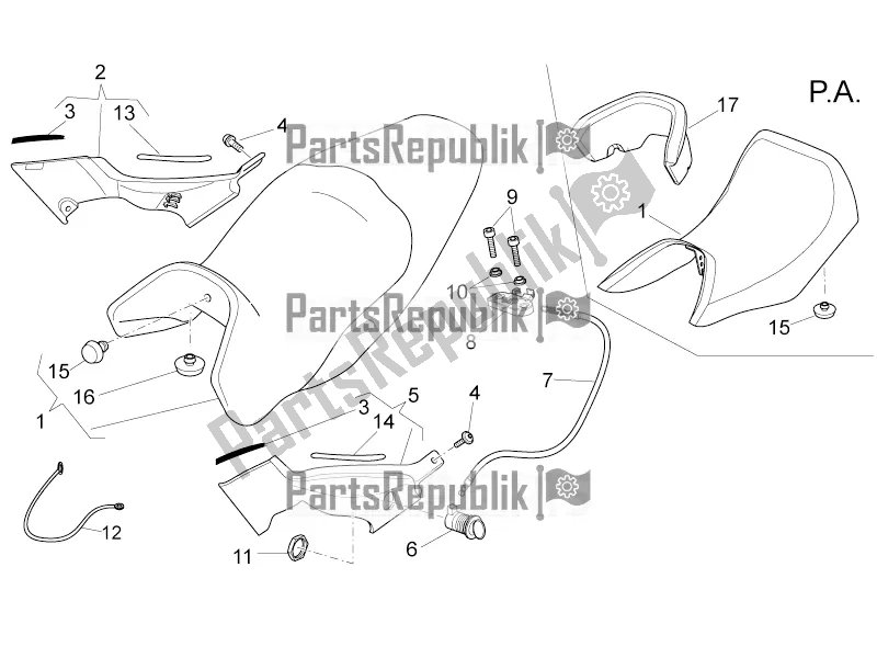 Toutes les pièces pour le Corps Central De Selle du Moto-Guzzi Norge 1200 IE 8V 2017