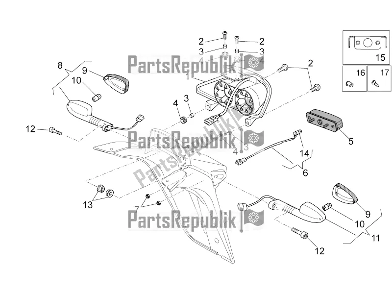 Tutte le parti per il Fanale Posteriore del Moto-Guzzi Norge 1200 IE 8V 2017