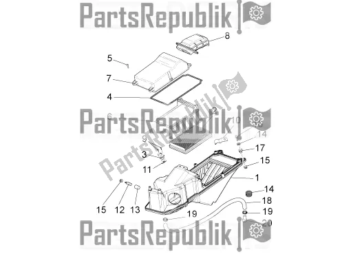 Tutte le parti per il Air Box del Moto-Guzzi Stelvio 1200 8V E3 ABS Std-ntx 2016