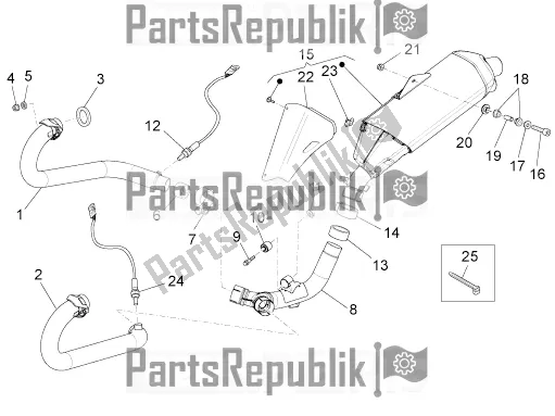 Tutte le parti per il Unità Di Scarico del Moto-Guzzi Stelvio 1200 8V E3 ABS Std-ntx 2016