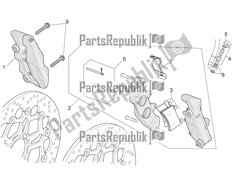 Wszystkie części do Zacisk Hamulca Przedniego Moto-Guzzi Stelvio 1200 8V E3 ABS Std-ntx 2016