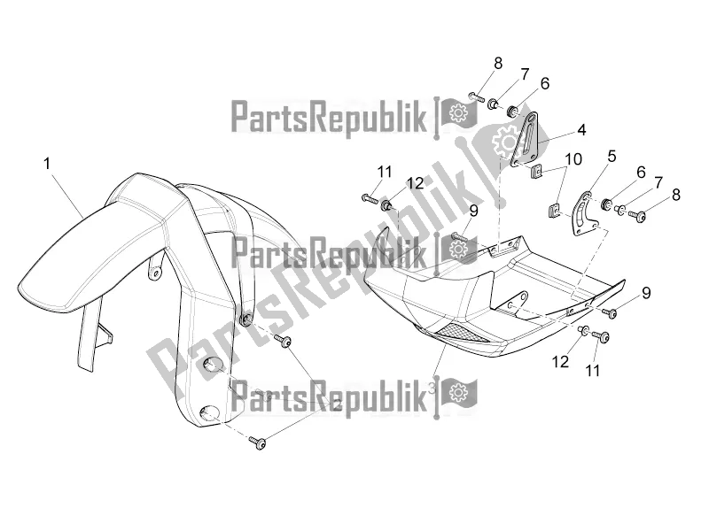 Tutte le parti per il Pilastro Di Fango Anteriore del Moto-Guzzi Stelvio 1200 8V E3 ABS Std-ntx 2016