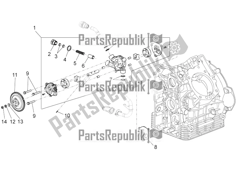 Toutes les pièces pour le La Pompe à Huile du Moto-Guzzi Stelvio 1200 8V E3 ABS Std-ntx 2016