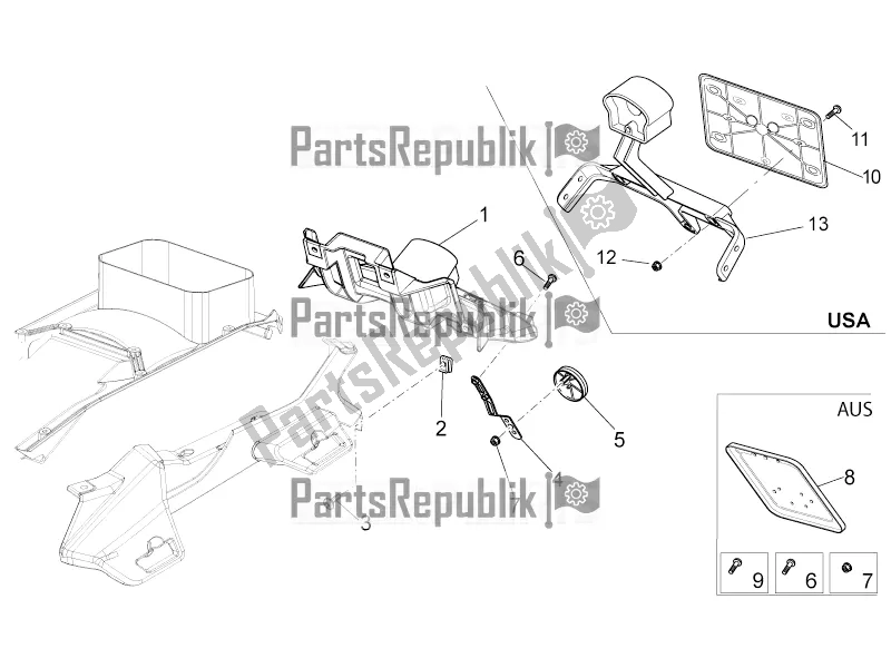 Toutes les pièces pour le Carrosserie Arrière Ii du Moto-Guzzi Stelvio 1200 8V E3 ABS Std-ntx 2016