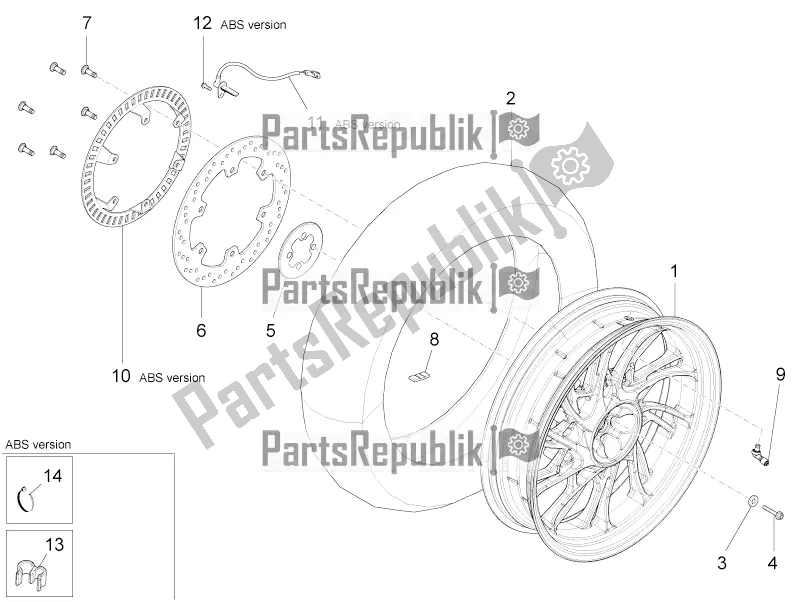 Toutes les pièces pour le Roue Arrière Ii du Moto-Guzzi Stelvio 1200 8V E3 ABS Std-ntx 2016