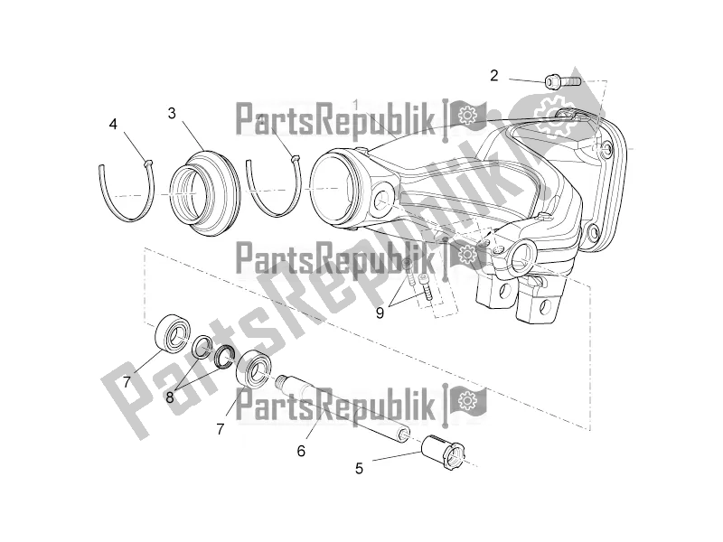 Toutes les pièces pour le Bras Oscillant du Moto-Guzzi Stelvio 1200 8V E3 ABS Std-ntx 2016