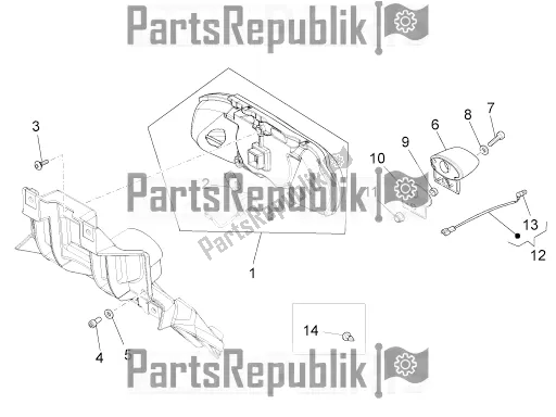 Tutte le parti per il Fanale Posteriore del Moto-Guzzi Stelvio 1200 8V E3 ABS Std-ntx 2016