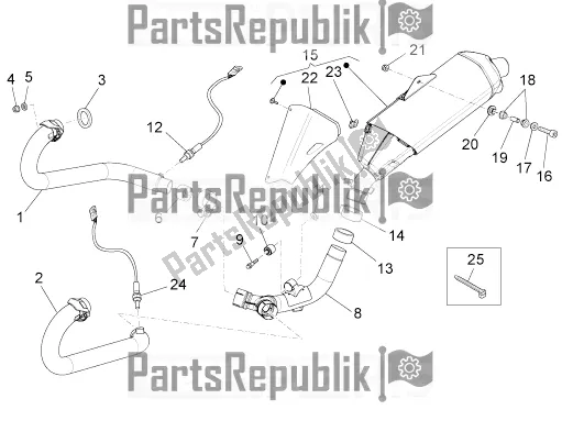 Toutes les pièces pour le Unité D'échappement du Moto-Guzzi Stelvio 1200 8V E3 ABS Std-ntx 2017