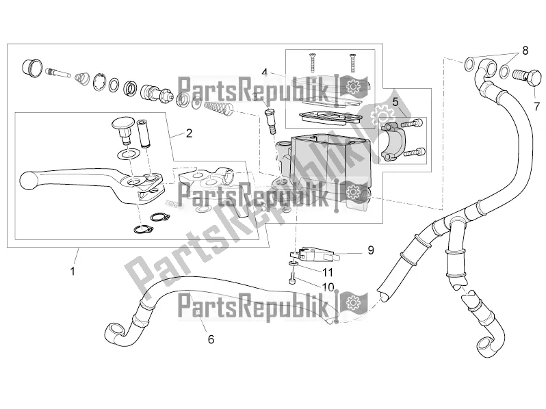 All parts for the Front Master Cilinder of the Moto-Guzzi Stelvio 1200 8V E3 ABS Std-ntx 2017