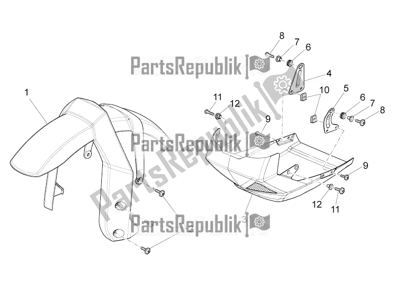 Todas as partes de Lama Frontal do Moto-Guzzi Stelvio 1200 8V E3 ABS Std-ntx 2017
