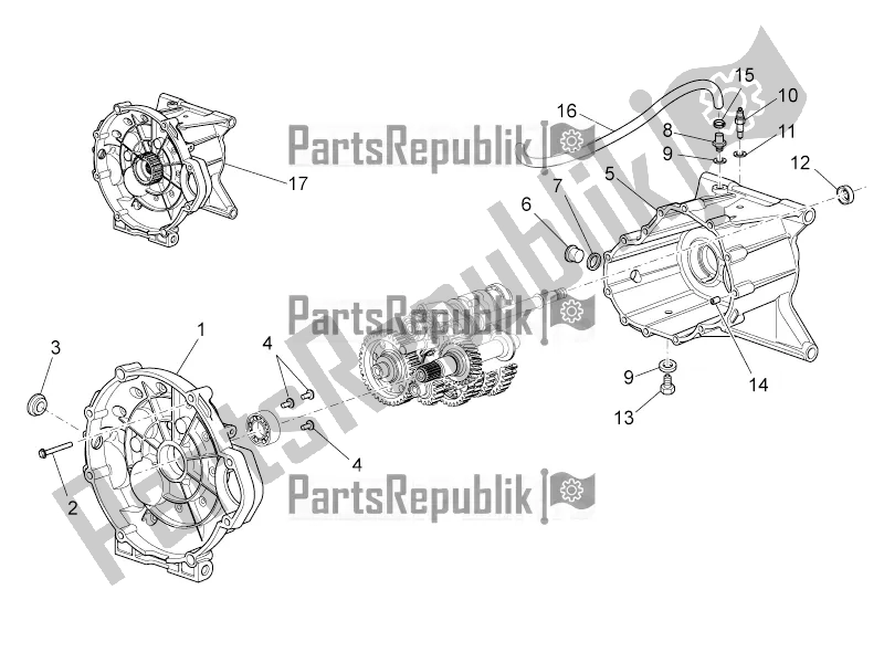 All parts for the Transmission Cage of the Moto-Guzzi Stelvio 1200 8V E3 ABS Std-ntx 2017