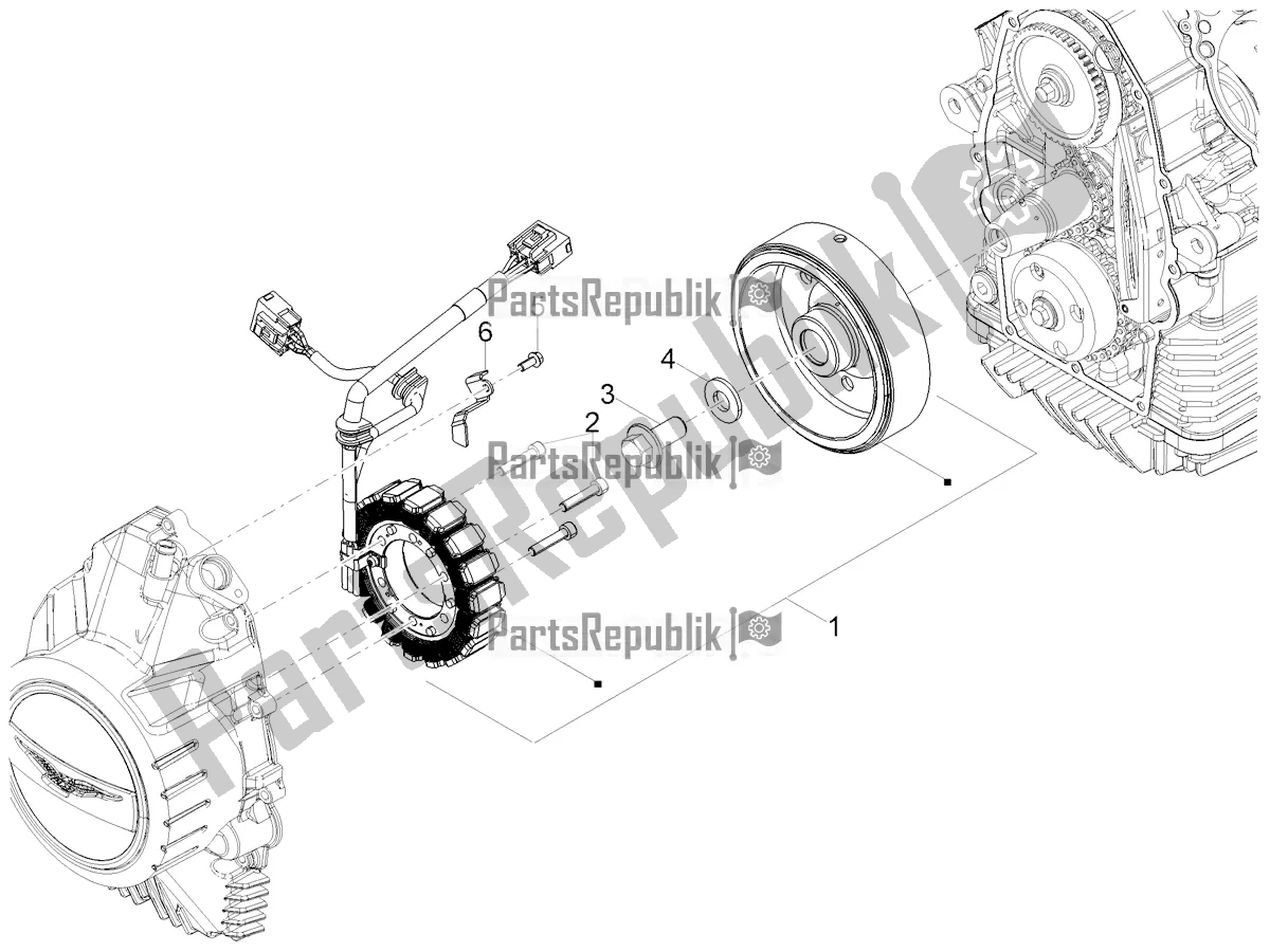 Toutes les pièces pour le Unité Magnéto Assy / Allumage Cdi du Moto-Guzzi V 85 TT E4 ABS 2019 Emea 850 2019
