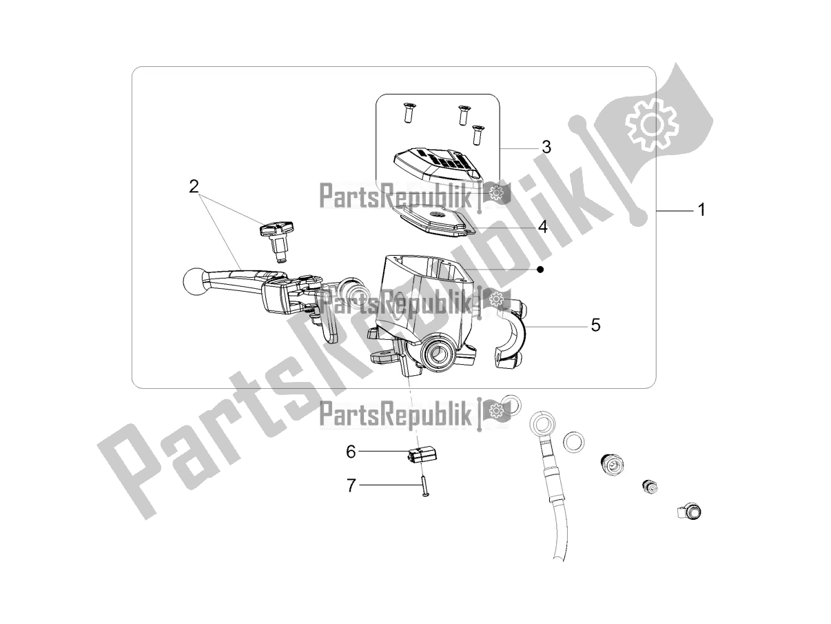 Tutte le parti per il Pompa Freno Anteriore del Moto-Guzzi V 85 TT E4 ABS 2019 Emea 850 2019