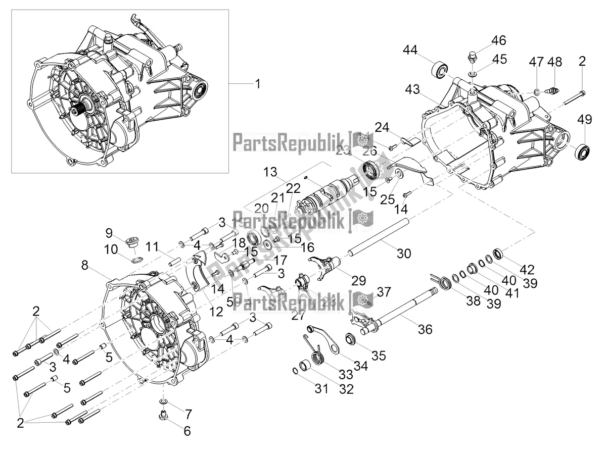 Toutes les pièces pour le Boîte De Vitesses / Sélecteur / Came De Changement De Vitesse du Moto-Guzzi V 85 TT E4 ABS 2019 Emea 850 2019