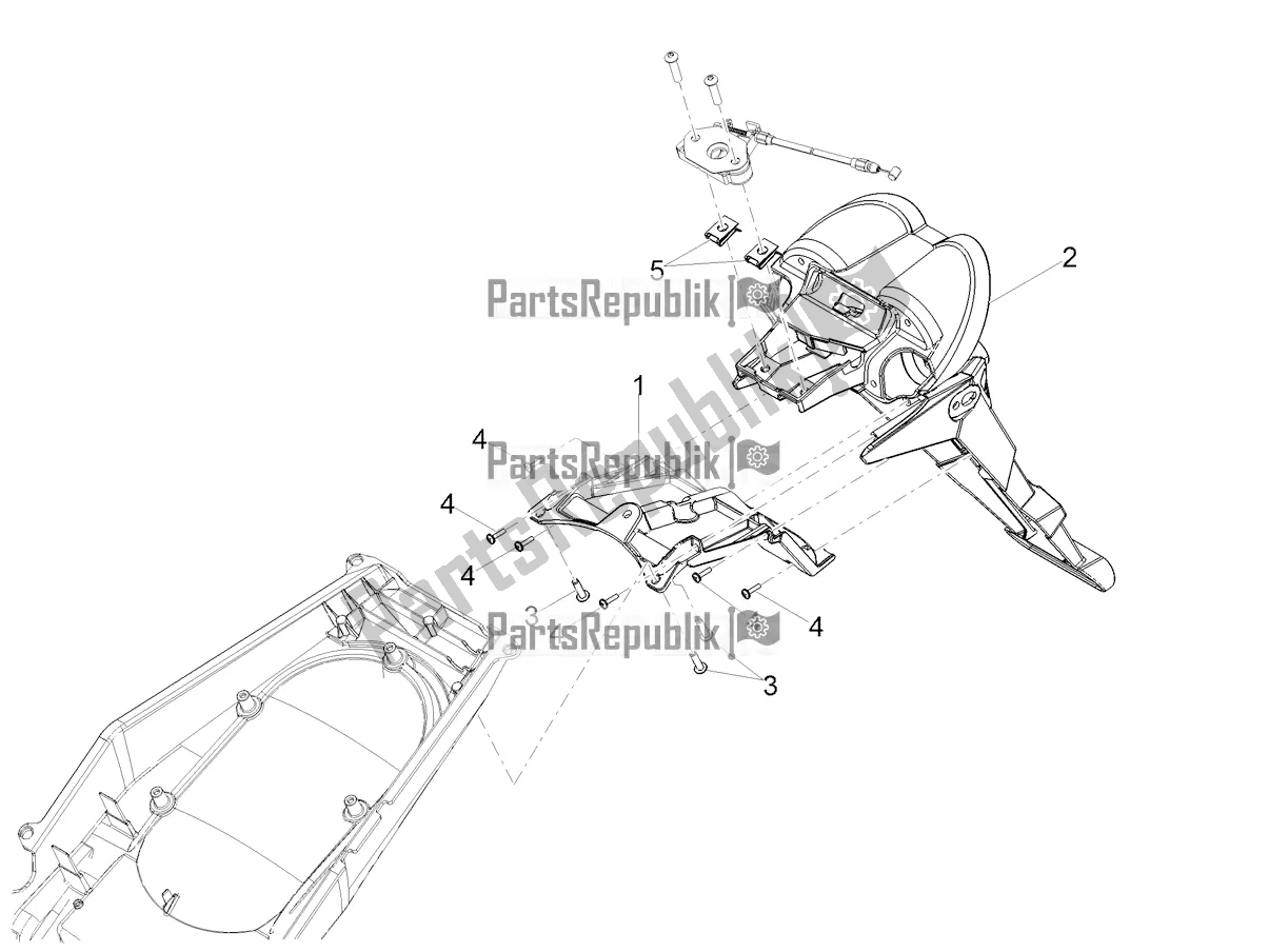 Tutte le parti per il Parafango Posteriore del Moto-Guzzi V 85 TT E4 ABS 2019 Emea 850 2019