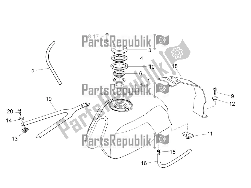 Alle onderdelen voor de Benzinetank van de Moto-Guzzi V7 II Racer 750 ABS 2016