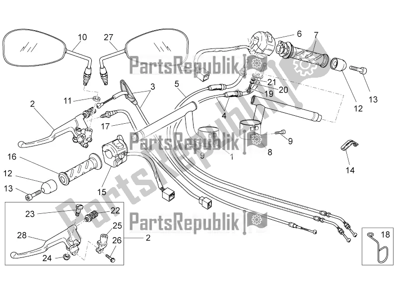 Todas las partes para Manillar - Controles de Moto-Guzzi V7 II Racer 750 ABS 2016