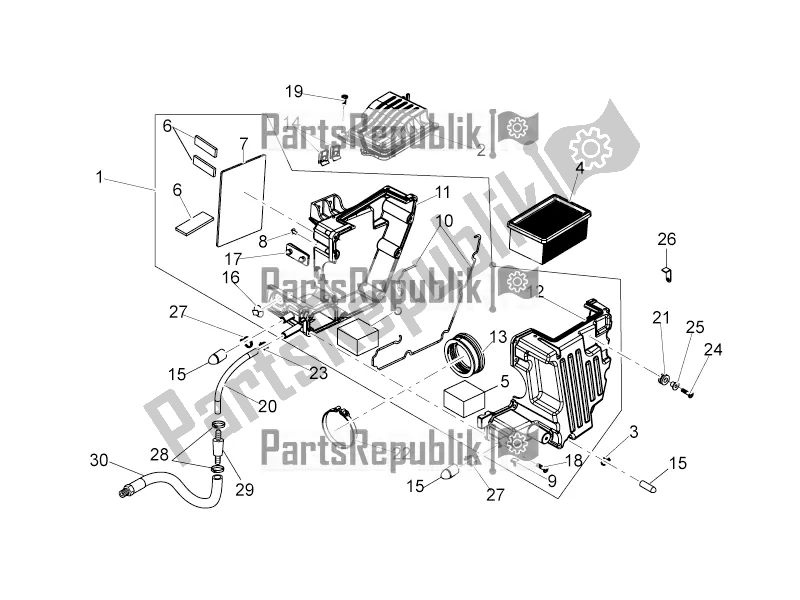 Todas las partes para Caja De Aire Ii de Moto-Guzzi V7 II Racer 750 ABS USA 2016