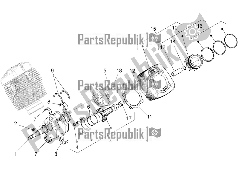 Toutes les pièces pour le Vilebrequin Cpl. Du Moto-Guzzi V7 II Racer 750 ABS USA 2016