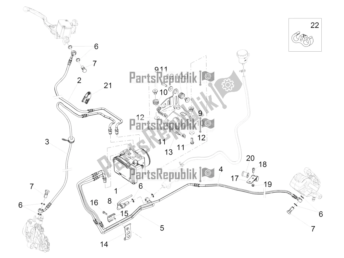 Alle onderdelen voor de Abs Remsysteem van de Moto-Guzzi V7 II Special 750 ABS 2016