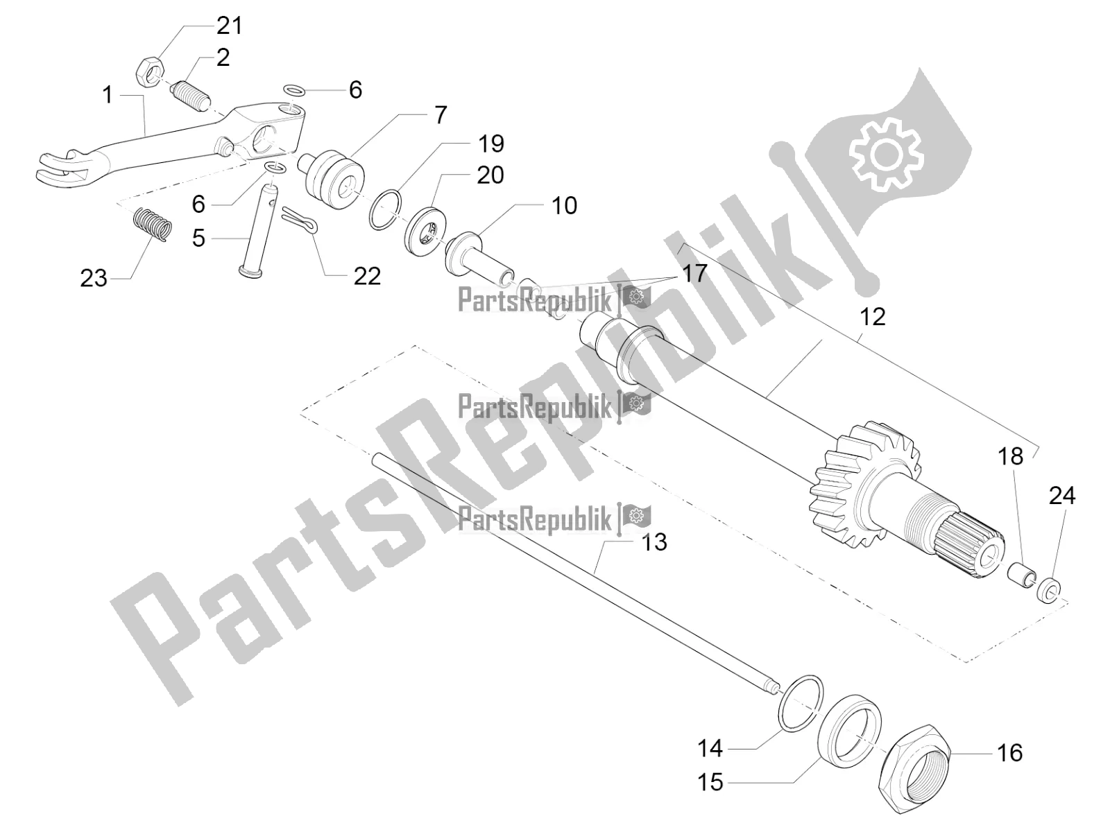 Toutes les pièces pour le Embrayage Ii du Moto-Guzzi V7 II Special 750 ABS USA 2016