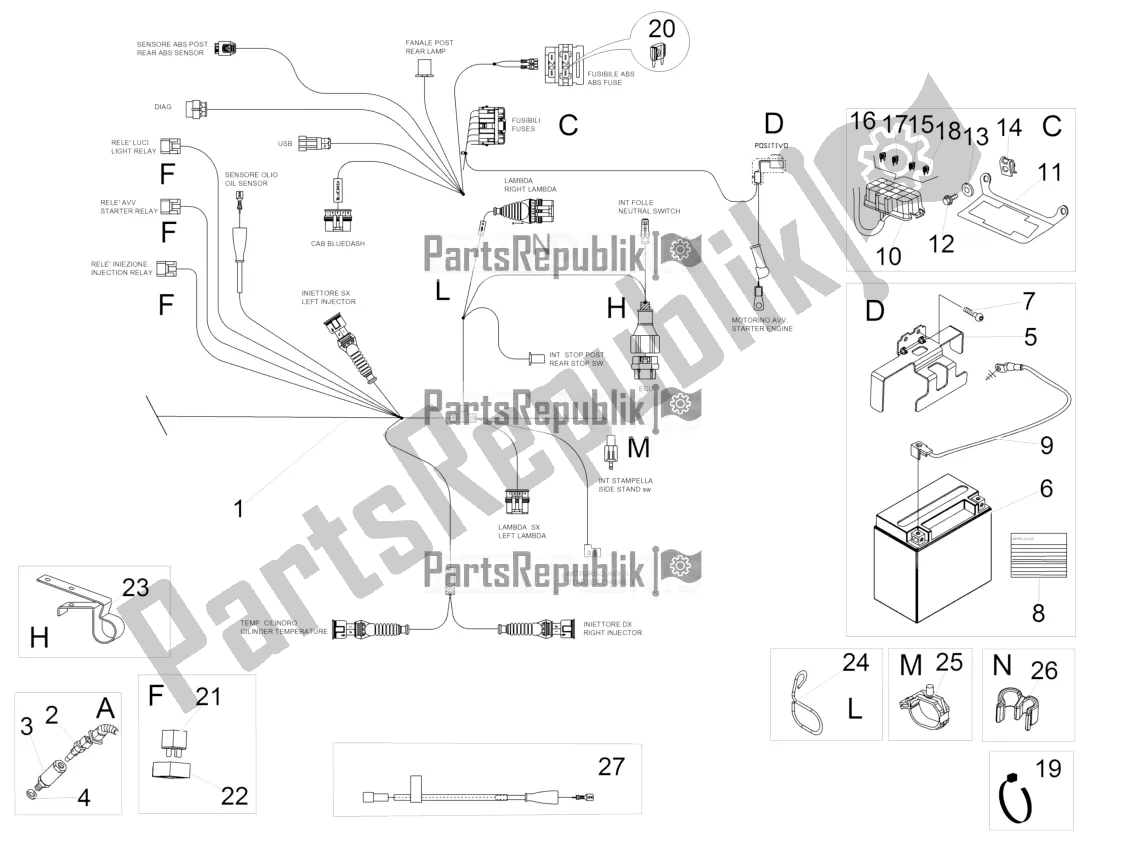 Todas las partes para Sistema Eléctrico Ii de Moto-Guzzi V7 II Special 750 ABS USA 2016