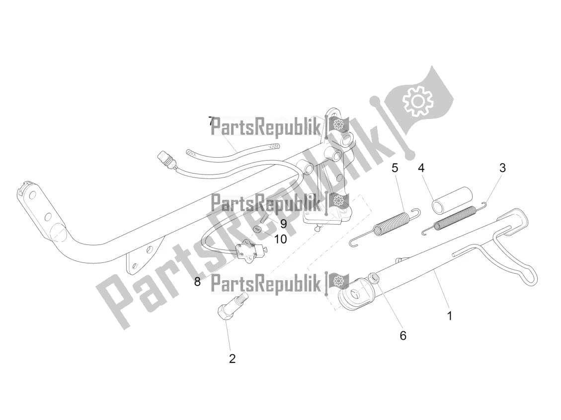 Todas las partes para Soporte Lateral de Moto-Guzzi V7 II Special 750 ABS USA 2016