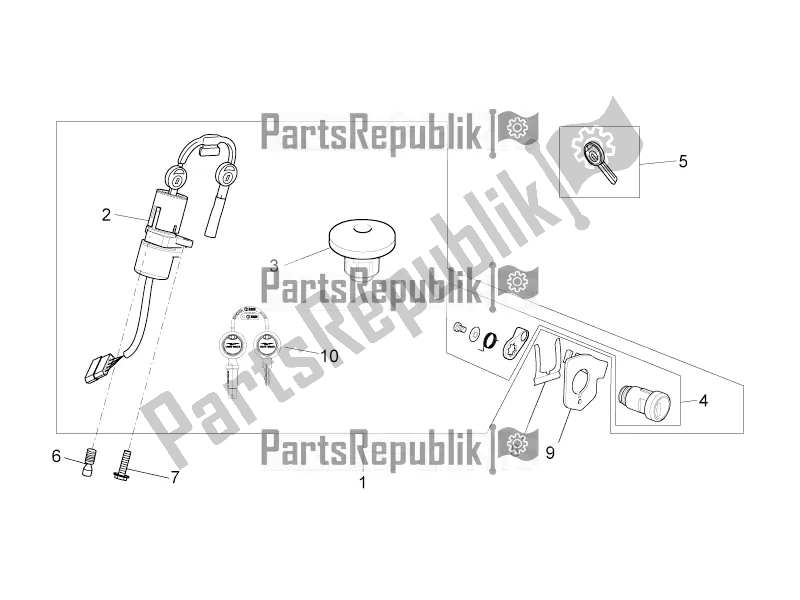 Todas las partes para Kit De Hardware De Bloqueo de Moto-Guzzi V7 II Special 750 ABS USA 2016