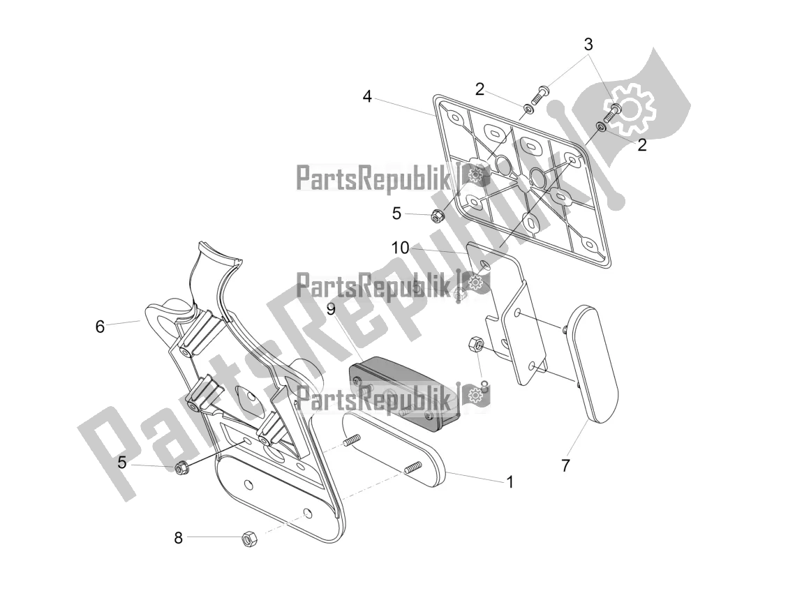 Toutes les pièces pour le Support De Plaque Arrière du Moto-Guzzi V7 II Special 750 ABS USA 2016