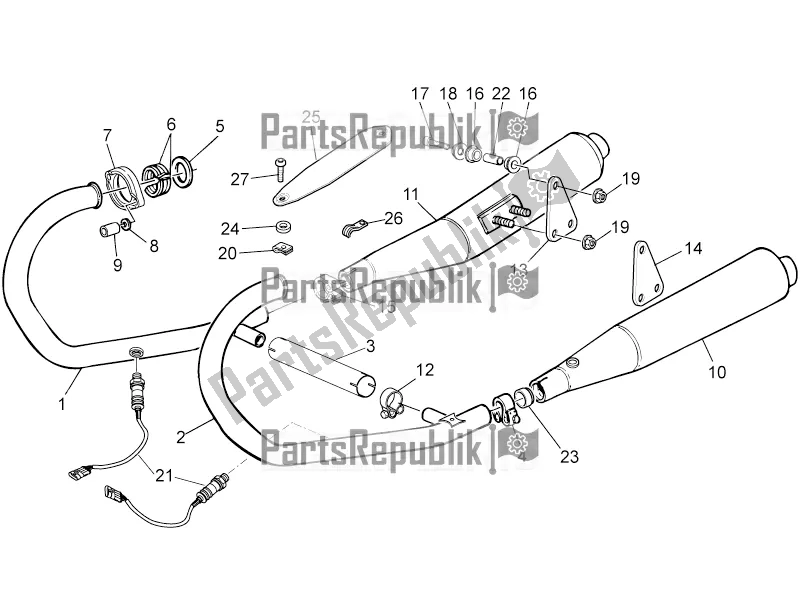 Toutes les pièces pour le Unité D'échappement du Moto-Guzzi V7 II Stone 750 ABS 2016