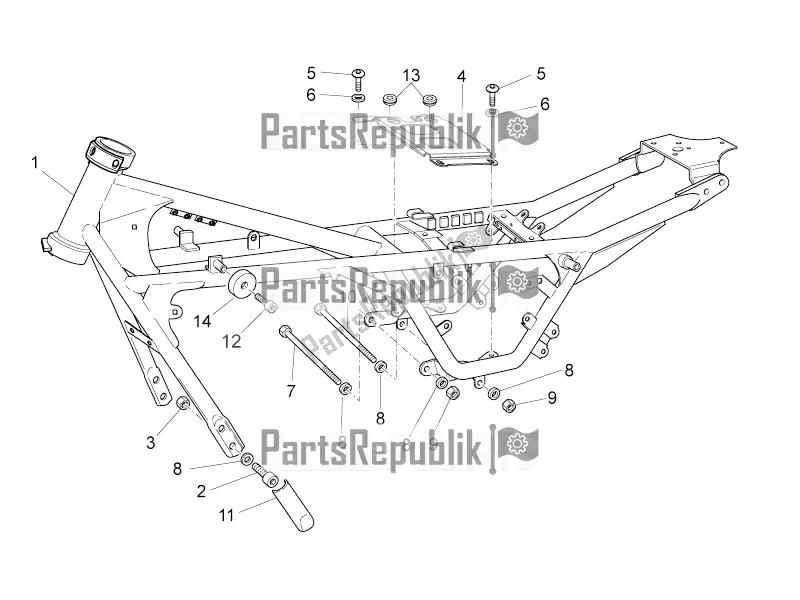 Toutes les pièces pour le Cadre I du Moto-Guzzi V7 II Stone 750 ABS 2016