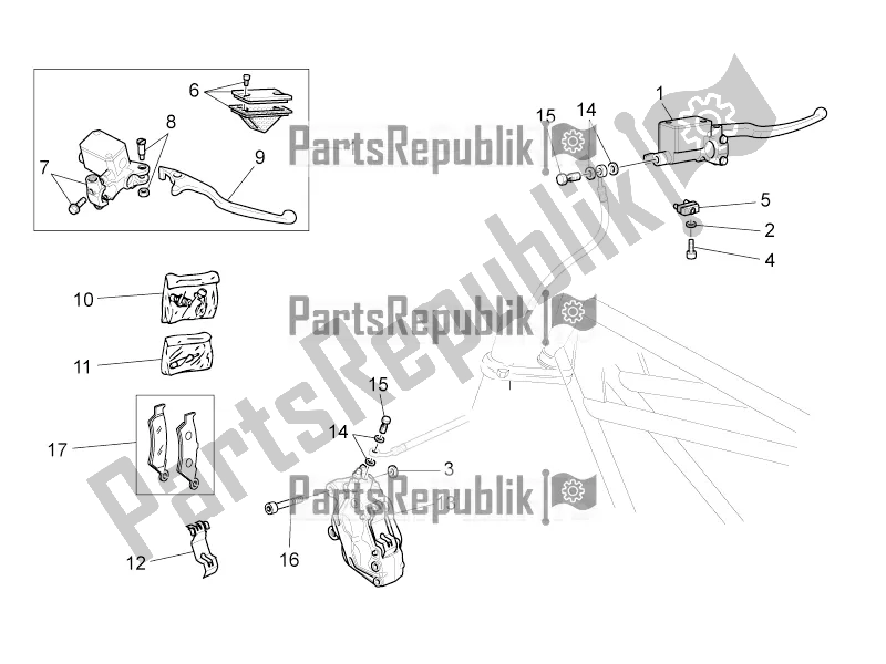 Todas las partes para Sistema De Freno Delantero de Moto-Guzzi V7 II Stone 750 ABS 2016