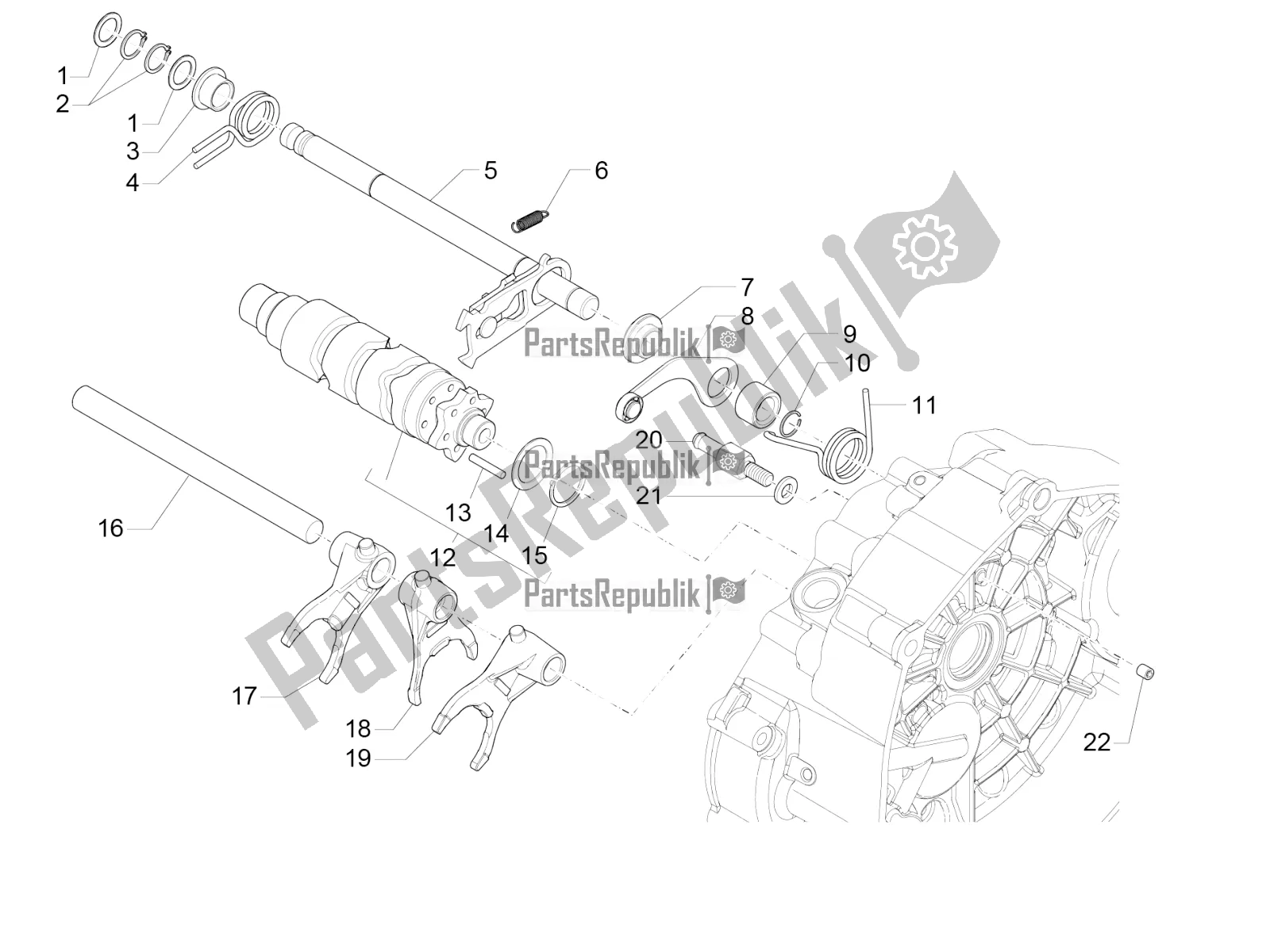 Toutes les pièces pour le Sélecteur De Boîte De Vitesses du Moto-Guzzi V7 II Stone 750 ABS 2016