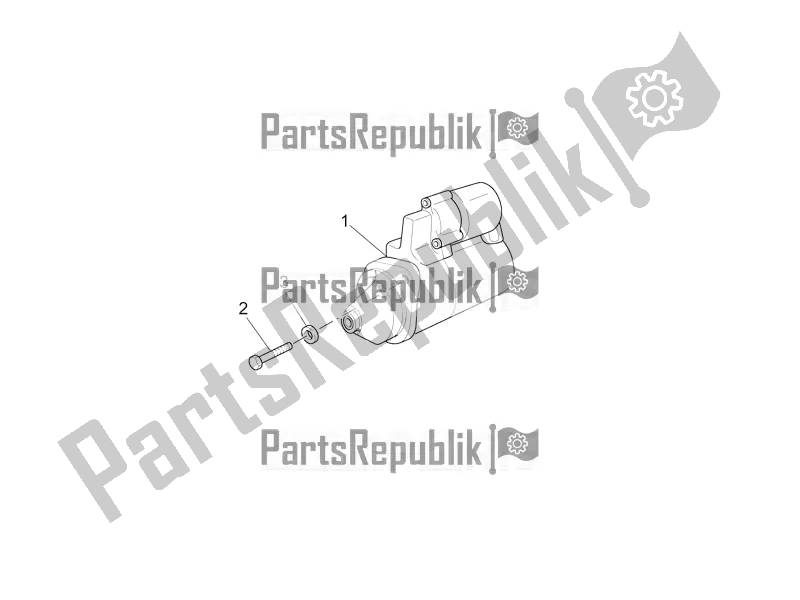 All parts for the Starter Motor of the Moto-Guzzi V7 II Stone 750 ABS 2016