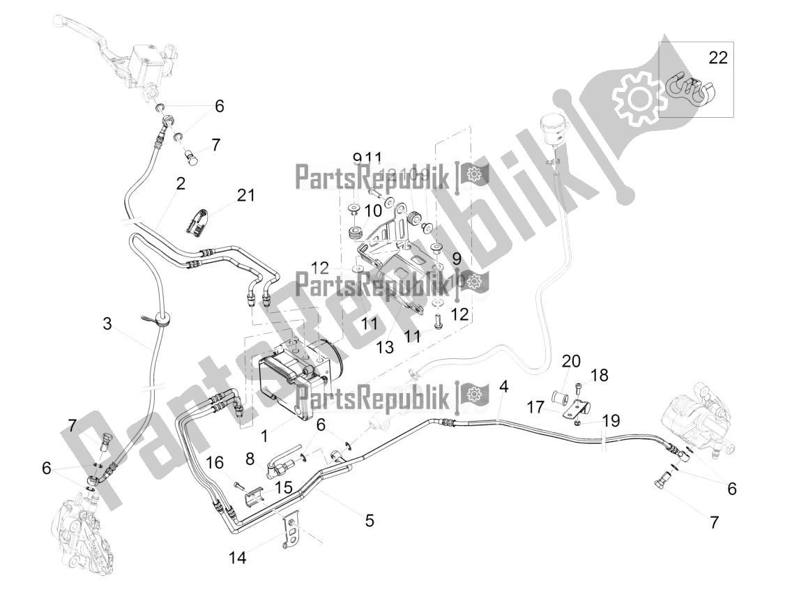All parts for the Abs Brake System of the Moto-Guzzi V7 II Stone 750 E3 ABS 2016 Nafta 2016