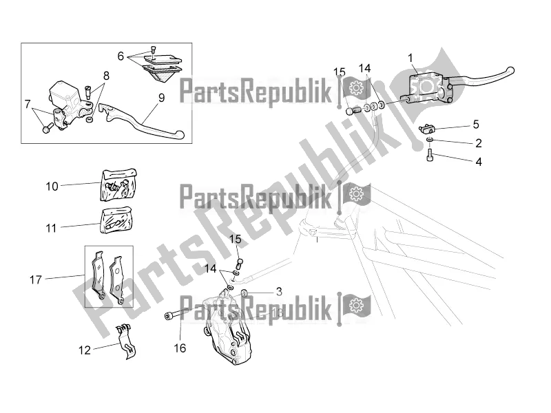 Tutte le parti per il Sistema Frenante Anteriore del Moto-Guzzi V7 II Stone 750 E3 ABS 2016 Nafta 2016