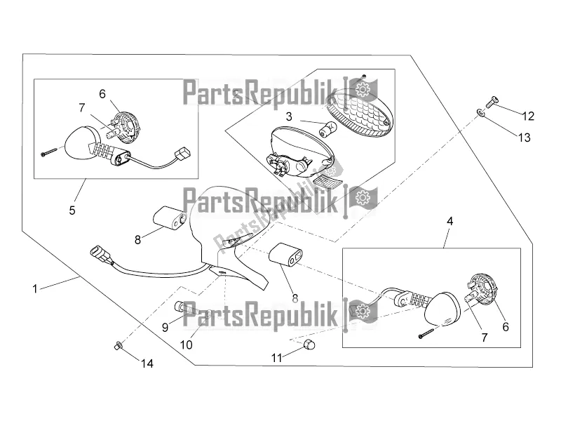 Alle onderdelen voor de Achterlichten van de Moto-Guzzi V7 II Stone 750 E3 ABS 2016 Nafta 2016