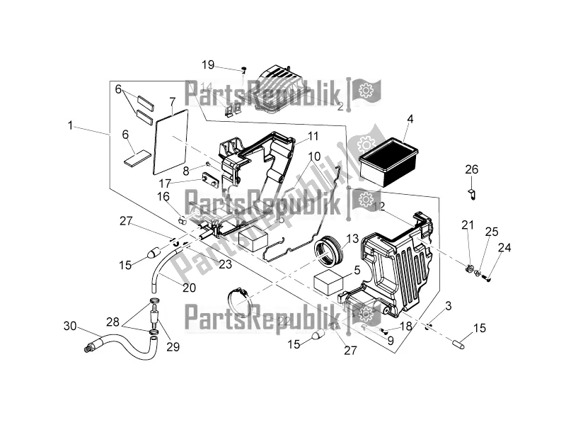 Tutte le parti per il Air Box del Moto-Guzzi V7 II Stornello 750 ABS 2016