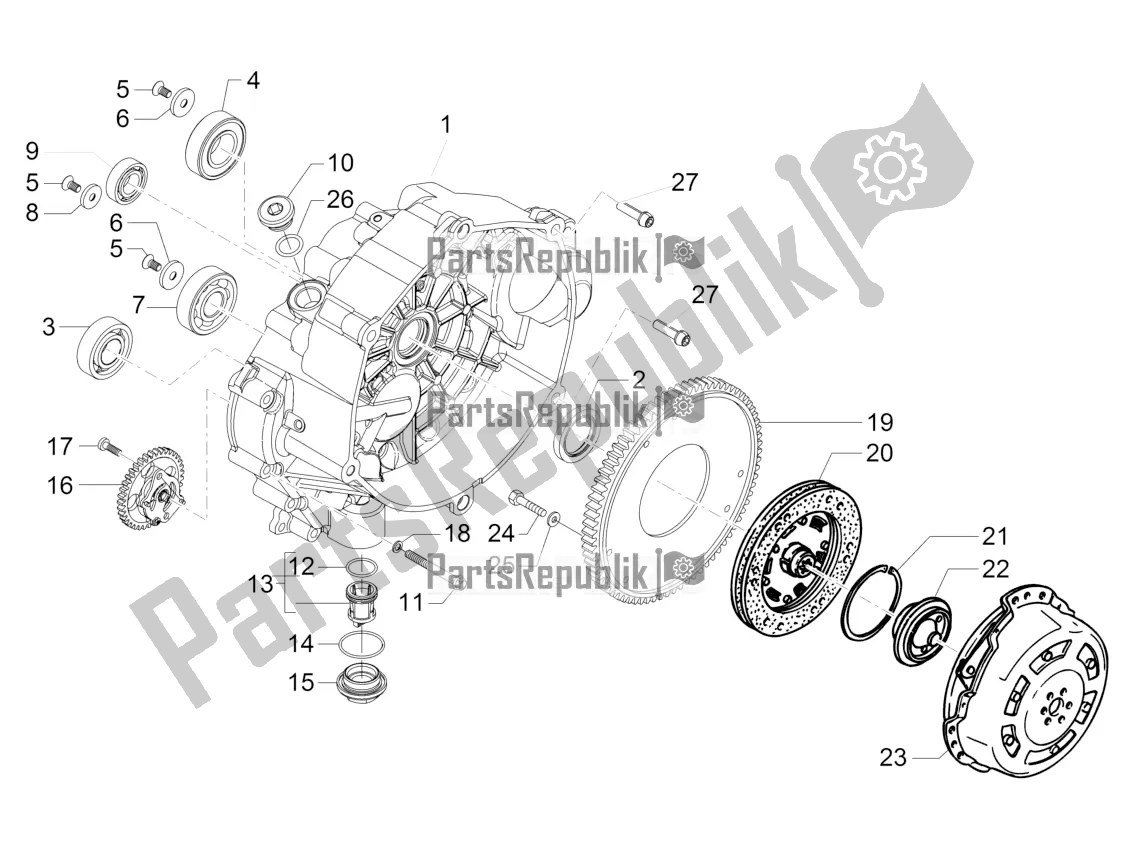 Tutte le parti per il Frizione I del Moto-Guzzi V7 II Stornello 750 ABS 2016