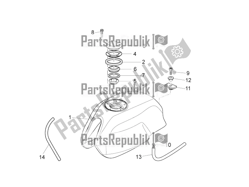 Alle onderdelen voor de Benzinetank van de Moto-Guzzi V7 II Stornello 750 ABS 2016