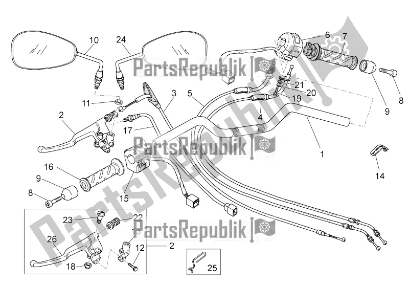 Toutes les pièces pour le Guidon - Commandes du Moto-Guzzi V7 II Stornello 750 ABS 2016