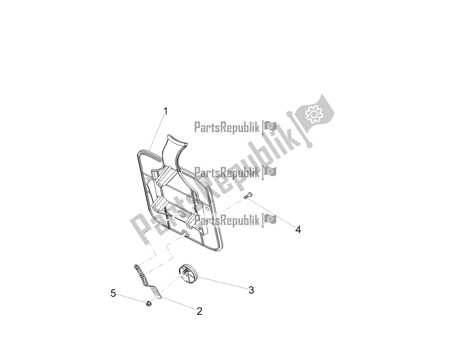 Alle onderdelen voor de Achterste Body Plaat Houder van de Moto-Guzzi V7 II Stornello 750 ABS 2016