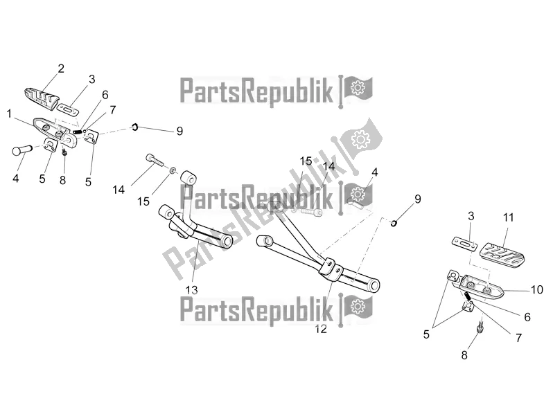 Tutte le parti per il Poggiapiedi Posteriori del Moto-Guzzi V7 II Stornello 750 ABS 2016