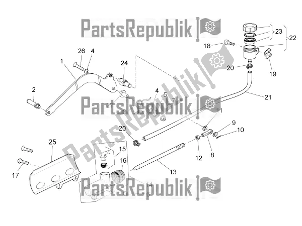 Tutte le parti per il Pompa Freno Posteriore del Moto-Guzzi V7 II Stornello 750 ABS 2016