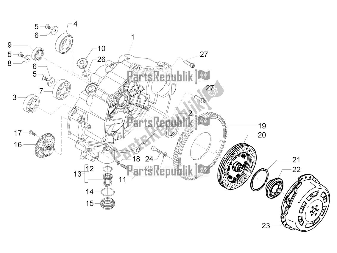 All parts for the Clutch I of the Moto-Guzzi V7 II Stornello 750 ABS USA 2016