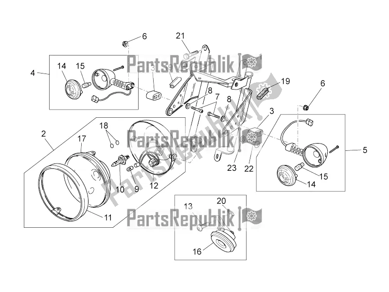 Tutte le parti per il Luci Anteriori del Moto-Guzzi V7 II Stornello 750 ABS USA 2016