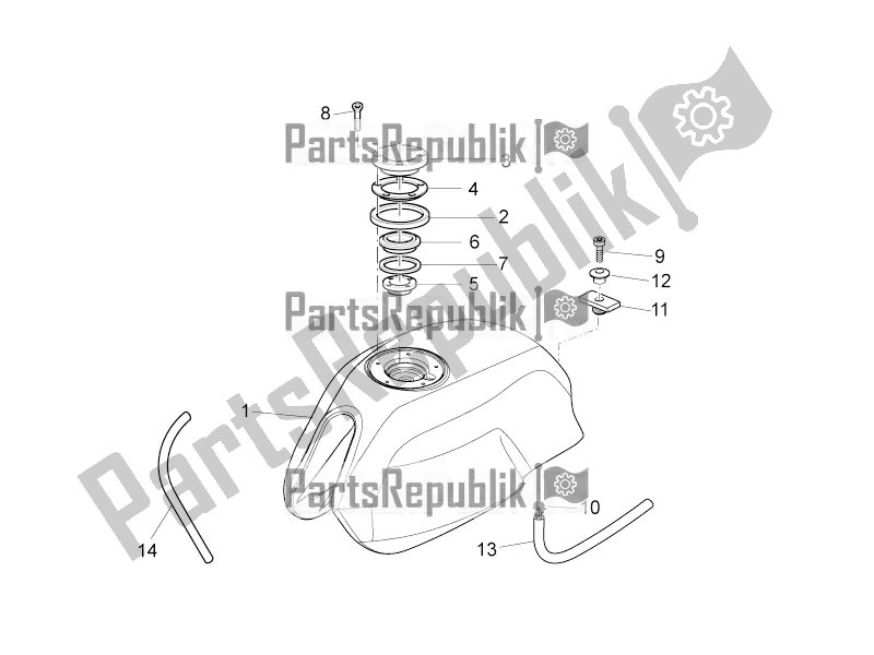 Tutte le parti per il Serbatoio Di Carburante del Moto-Guzzi V7 II Stornello 750 ABS USA 2016