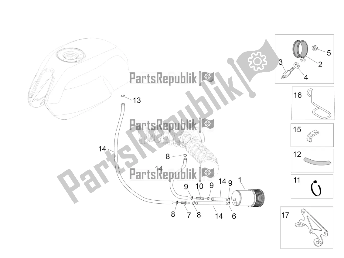 Todas las partes para Sistema De Recuperación De Vapor De Combustible de Moto-Guzzi V7 II Stornello 750 ABS USA 2016